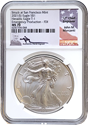 2021-(S) Silver American Eagle MS-70 - Struck in San Francisco - Emergency Issue NGC FDOI - Mercanti 