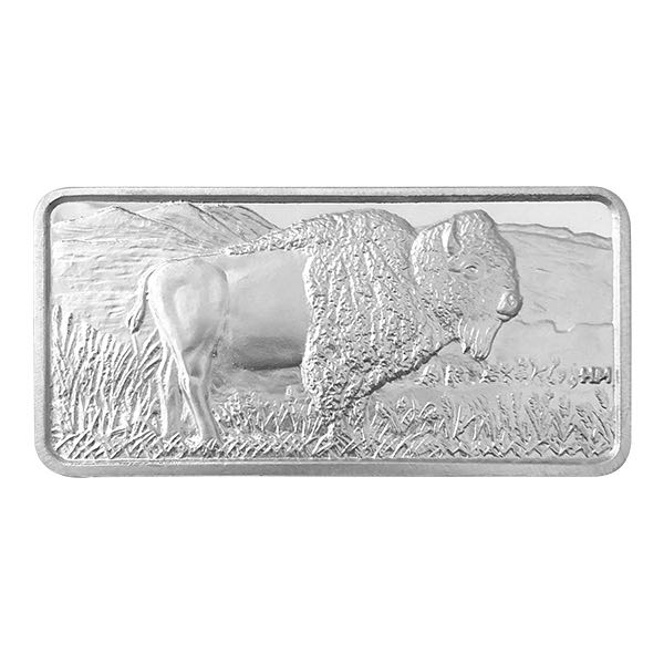 SILVER BARS 10 OZ - 10 OZ SILVER BUFFALO BAR HIGHLAND MINT