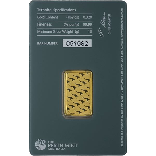 GOLD BARS ASSORTED WEIGHTS - 10 GRAM GOLD BAR PERTH