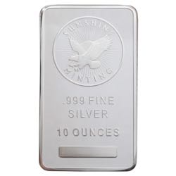 SILVER BARS 10 OZ - 10 OZ SILVER BAR VARIOUS BRANDS