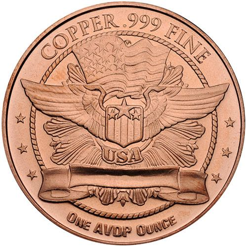 1 oz Copper Round - Morgan Dollar Design