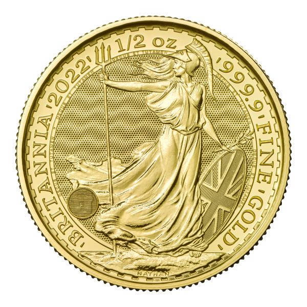 GOLD BRITANNIA - 2022 1/2 OZ GREAT BRITAIN GOLD BRITANNIA