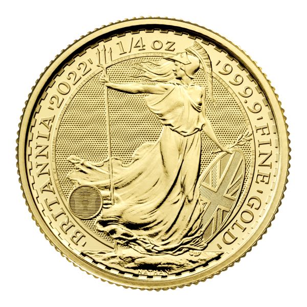 GOLD BRITANNIA - 2022 1/4 OZ GREAT BRITAIN GOLD BRITANNIA