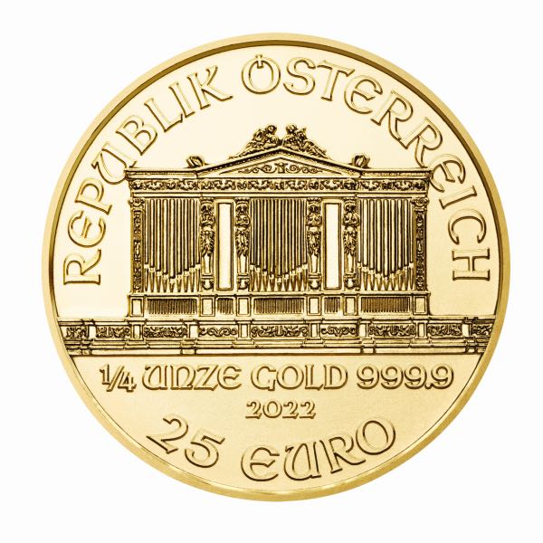 AUSTRIAN GOLD PHILHARMONIC - 2022 1/4 OZ AUSTRIAN GOLD PHILHARMONIC