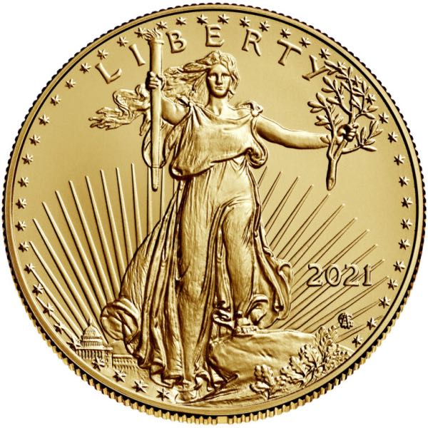 AMERICAN GOLD EAGLE - 2021 1/4 OZ AMERICAN GOLD EAGLE TYPE 2 REVERSE