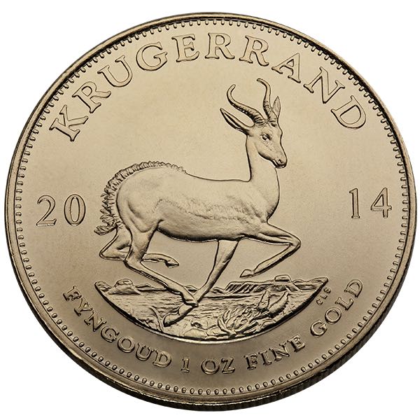 S AFRICAN GOLD KRUGERRAND - 1 OZ SOUTH AFRICAN GOLD KRUGERRAND