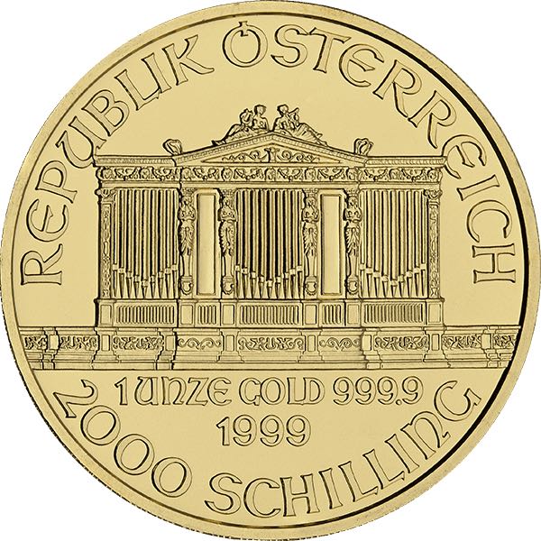 AUSTRIAN GOLD PHILHARMONIC - 1 OZ AUSTRIAN GOLD PHILHARMONIC