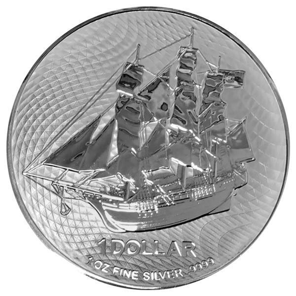 WORLD SILVER - 2022 1 OZ COOK ISLANDS SILVER SAILING SHIP BOUNTY