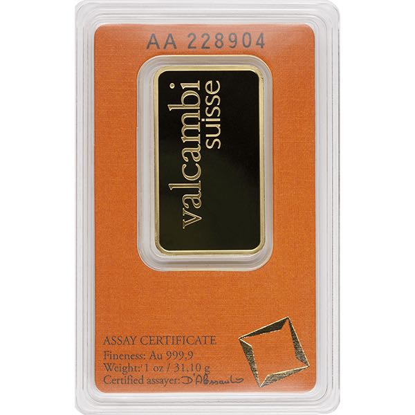 GOLD BARS 1 OZ - 1 OZ GOLD BAR VALCAMBI - 1VALG