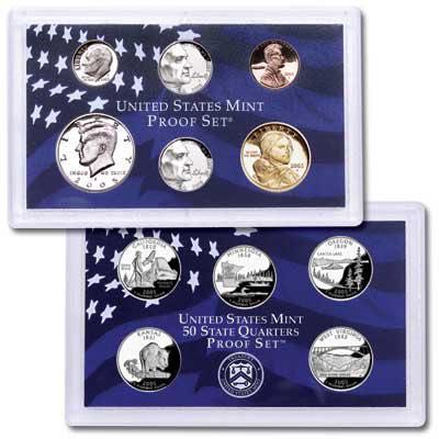 2005 5 Item Set - US Mint Silver Proof Set, Proof Set, 50 State Quarter Set, Uncirculated Coin Set