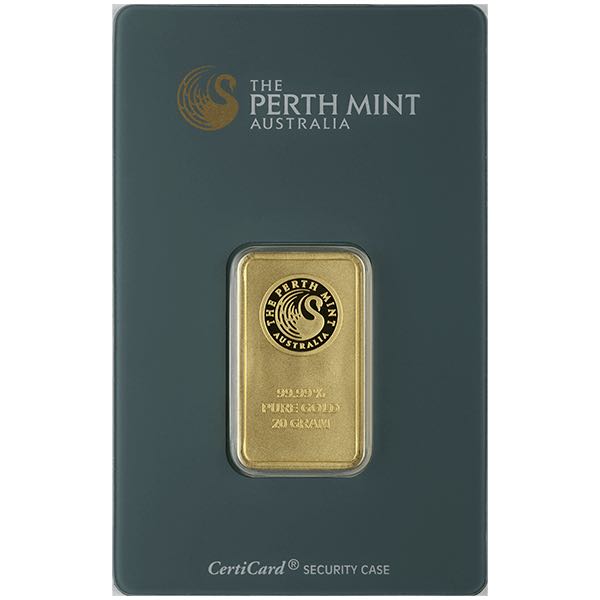 GOLD BARS ASSORTED WEIGHTS - 20 GRAM PERTH GOLD BAR