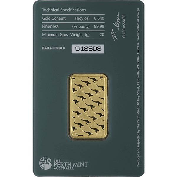 GOLD BARS ASSORTED WEIGHTS - 20 GRAM PERTH GOLD BAR