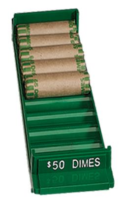 Dime Interlocking Coin Roll Trays