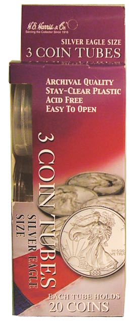 3 Round Coin Tube - American Silver Eagle