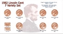 1982 Lincoln Cent 7 Copper Zinc Set Holder