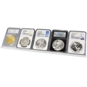 5 Slab Certified Coin Easel Display