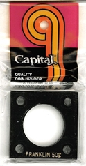 Capital Plastics 144 Coin Holder - Franklin Half Dollar