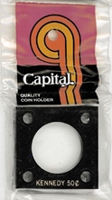 Capital Plastics 144 Coin Holder - Kennedy Half Dollar