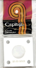 Capital Plastics 144 Coin Holder - $5 Gold