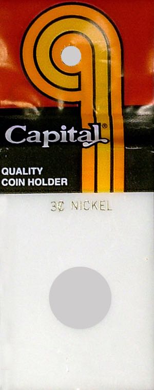 Capital Plastics Caps Coin Holder - 3 Cent Nickel