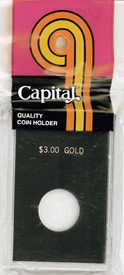 Capital Plastics Caps Coin Holder - $3 Gold