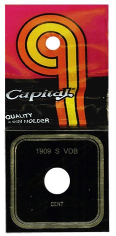 Capital Plastics VPX Coin Holder - 1909S VDB