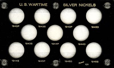 U.S. Wartime Silver Nickels 1942-1945