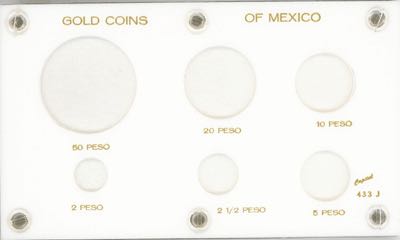 Gold Coins of Mexico (50, 20, 10, 5, 2.5, 2 Peso)