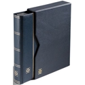 Lighthouse Premium Leather Stockbook and Slipcase -- 9 x 12 -- 32 Black Pages