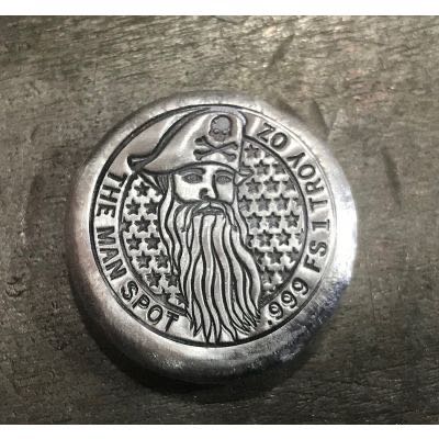 The Man Spot - 1oz Hand Poured Silver .999 - Mutiny Metals