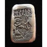 Mutiny Metals - 1 oz Mermaid on Anchor .999 fine Silver