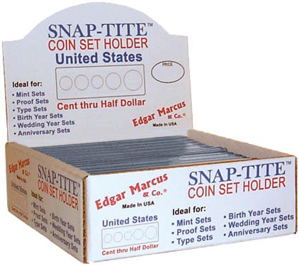 Edgar Marcus 2x6 Snap-Tite Cent to Half Dollar - 25 per box