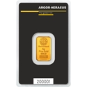 GOLD BARS ASSORTED WEIGHTS - 5 GRAM GOLD BAR ARGOR-HERAEUS