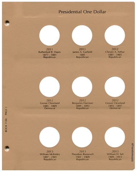 Presidential Dollars 2007-2015, 1 MM only