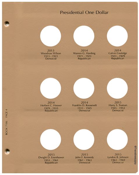 Presidential Dollars 2007-2015, 1 MM only