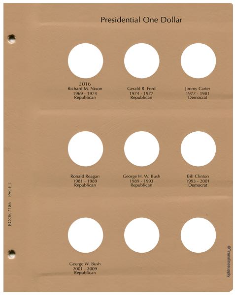 Presidential Dollars 2007-2015, 1 MM only