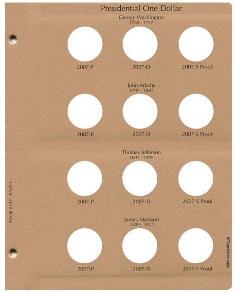 Presidential Coins 2007-2011 Vol 1, P&D with proof