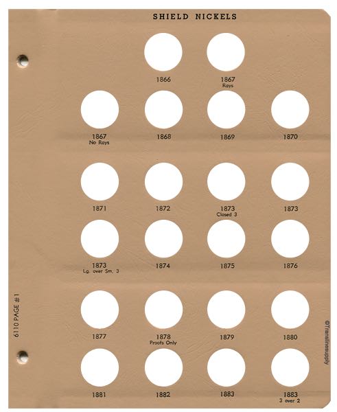 Shield Nickels 1866-1883