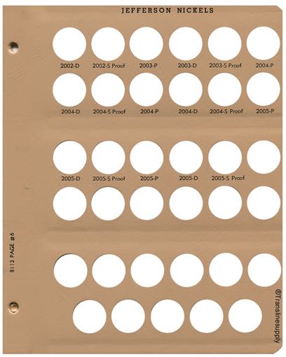 Jefferson Nickels with proof 1938-2011