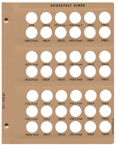 Roosevelt Dimes with proof Replacement Page 3