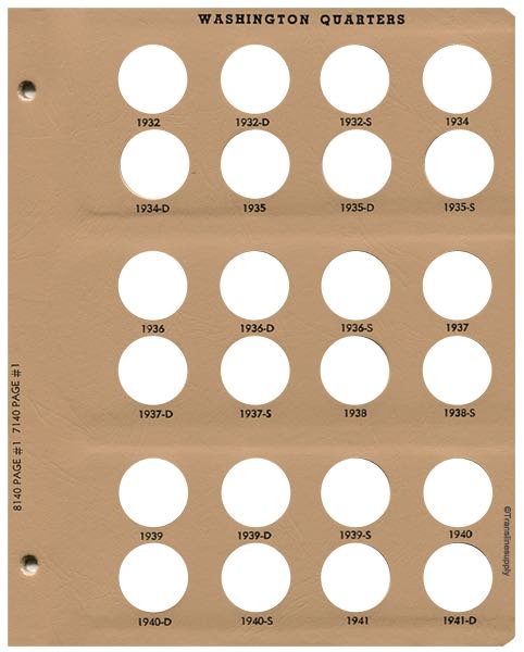 Washington Quarters 1932-1998 with proof