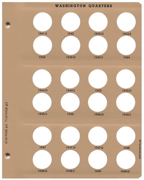 Washington Quarters 1932-1998 with proof