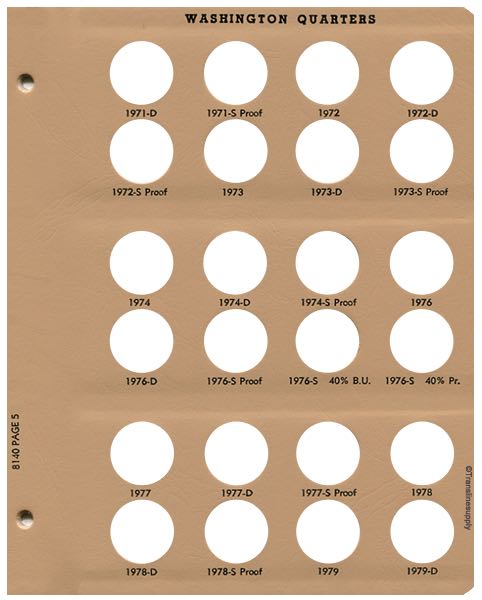 Washington Quarters 1932-1998 with proof