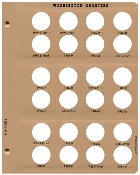 Washington Quarters 1932-1998 with proof