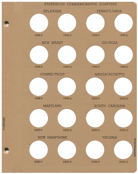 Statehood Quarters P&D Replacement Page 1