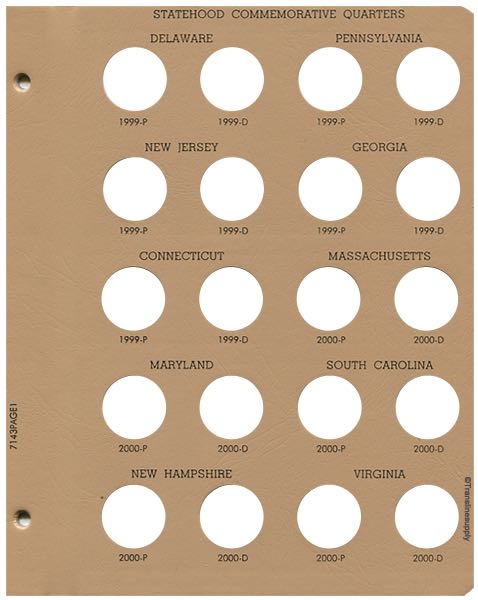 Statehood Quarters 1999-2008. P&D