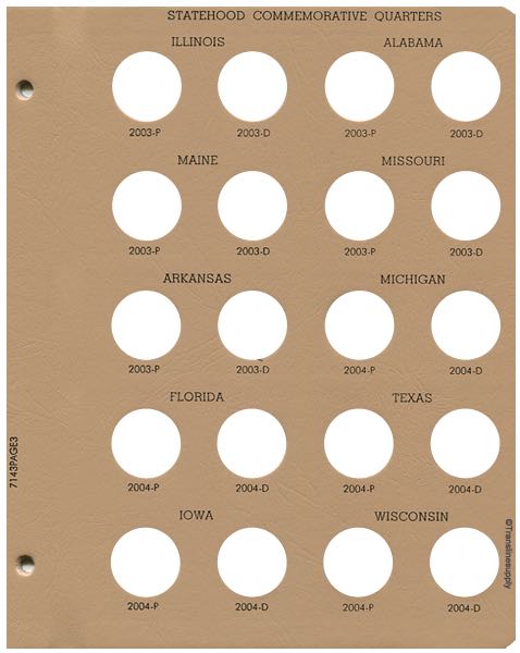 Statehood Quarters with P&D Replacement Page 3