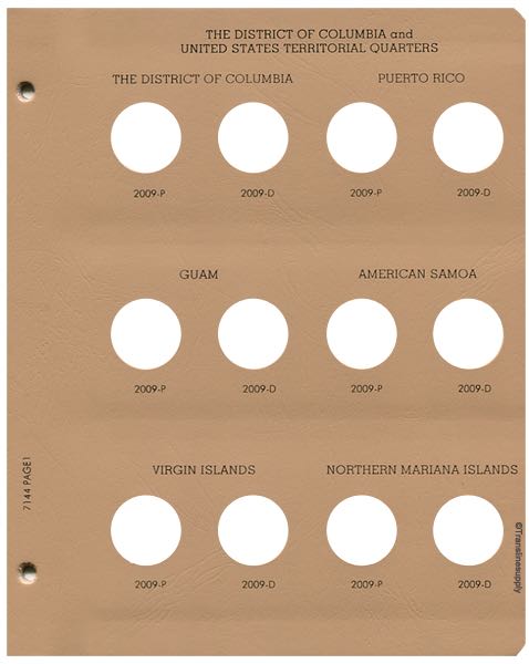 Statehood Quarters DC & Territories Replacement Page 1