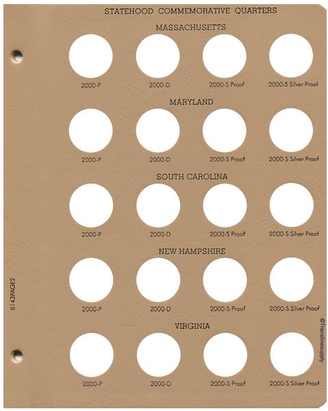 Statehood Quarters 1999-2003 Vol 1. P&D, with S proof