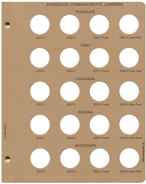 Statehood Quarters 1999-2003 Vol 1. P&D, with S proof